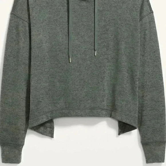 Old Navy Loose Cropped Sweater-Knit Hoodie for Women - Picture 7 of 10